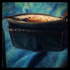 Black leather Hobo purse